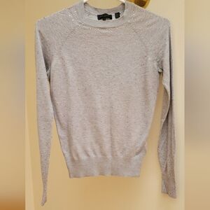 Ted Baker jeweled cashmere blend grey sweater size 0